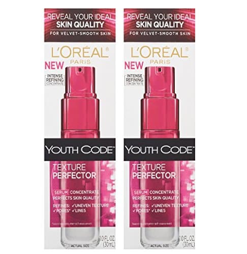 L'Oreal Youth Code Texture Perfector Serum, 1 Oz (2 Pack) + FREE Schick Slim Twin ST for Dry Skin