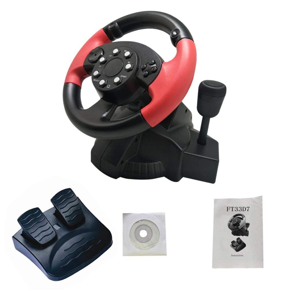 ParZ Computer Game Steering Wheel Simulation Racing Simulation Driving School Car Support for PC/PS3/PS4/XBOX-360