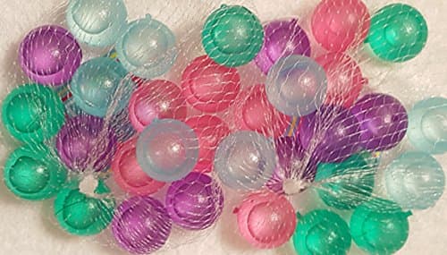 Reusable Plastic Ice Cubes (Colors May Vary) Including Two 16-Count Packs for Total of 32 Round Ice Cubes