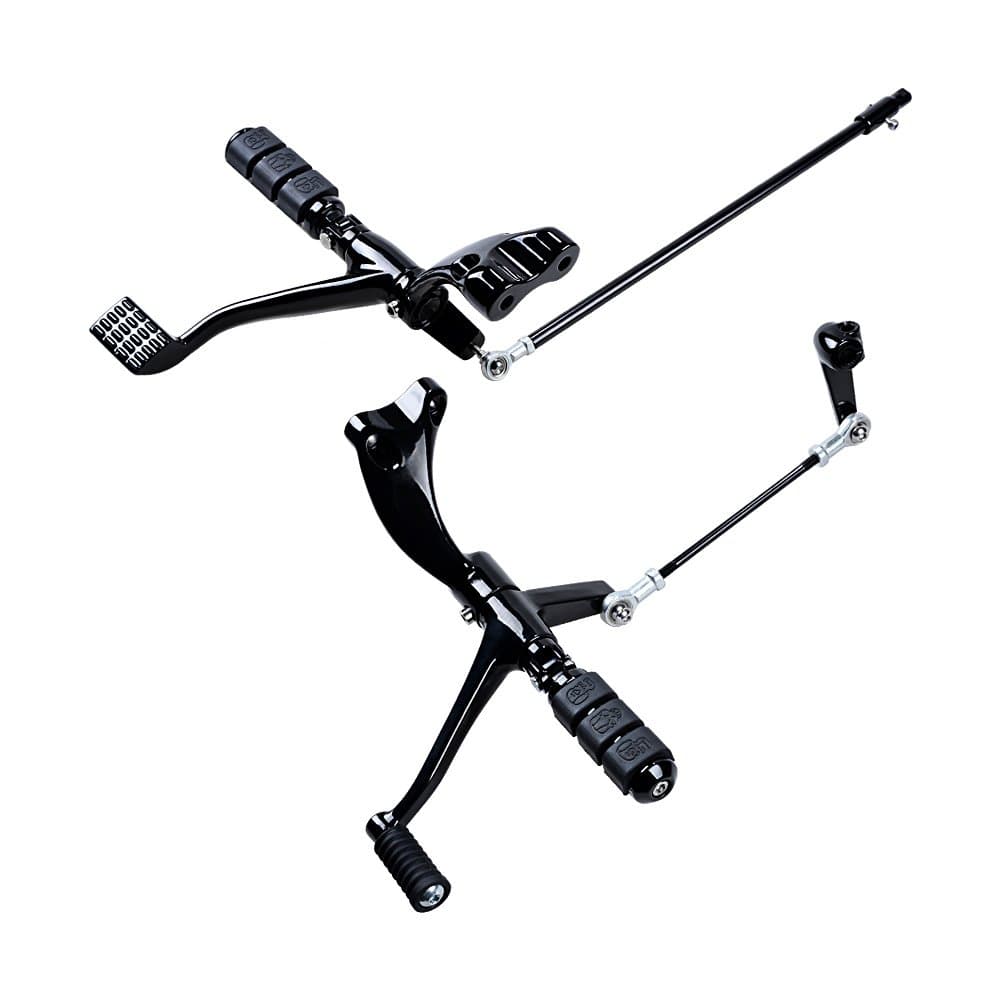 Complete Kit Black Forward Controls Foot Pegs Levers Linkages for Harley Sportster XL 1200 883 (Selected 2014-2018)