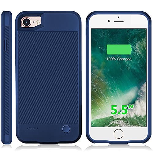 iPhone 6 Plus 6s Plus Battery Case, 3600mAh Ultra Slim Power Charging Case for iPhone 6 Plus 6s Plus(5.5 inch) Extended Battery Charger Case Juice Pack Air -Blue