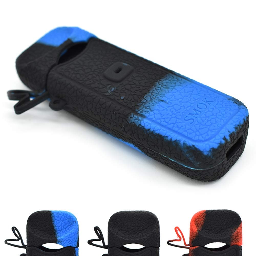 Cyameri Texture Case for Smok Nord Kit Protective Silicone Skin Rubber Cover Sleeve Wrap Gel Shield Fits Nord AIO (Blue/Black)
