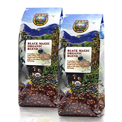 Java Planet - Coffee Beans, Organic Coffee Blend, Medium Dark Roast, Arabica Gourmet Coffee Grade A, packaged in two 1 LB bags