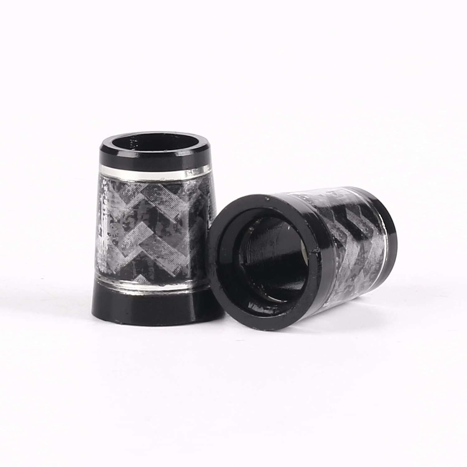 Volf Golf Corrugate with Black Double Silver Ring Ferrules Compatible with Golf Irons Shaft 12pcs/Pack ID 0.335 0.355 0.370 OD 0.540'' L19mm