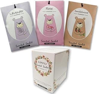 14 Packs Scented Sachets fit Drawer and Closet Lavender Rose Sandalwood 3 Different Scent