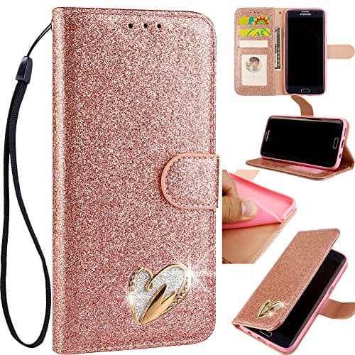 Brilliant Bling Glitter Diamond Compatible with iPhone 11 Pro Max,Leather Stand Function Magnetic Book Purse Wallet Flip Kickstand with Card Slot Holder Protective Cover