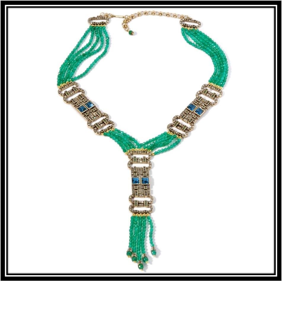 Heidi Daus Deco Decadence Drop Neck Gorgeous Showstopper Statement Piece!