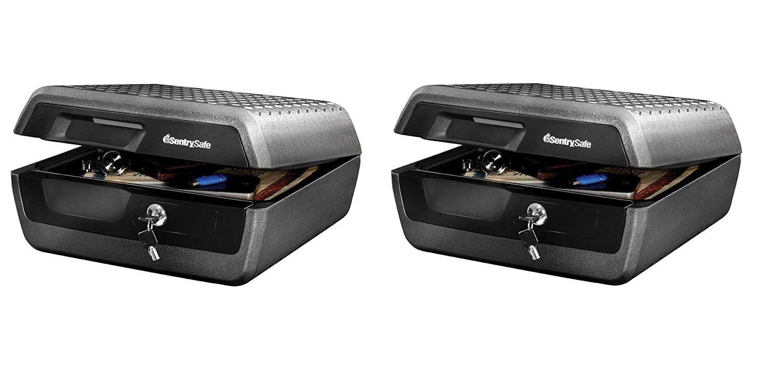 SentrySafe CHW30220 Fireproof Box and Waterproof Box with Key Lock 0.36 Cubic Feet (Pack of 2)