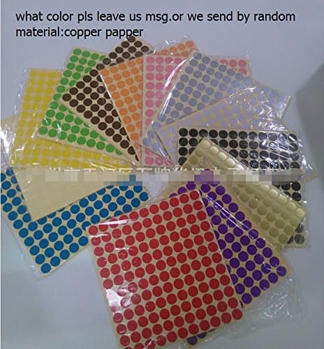 blank round shape color sticker diameter 1.3CM 3000pcs copper papper