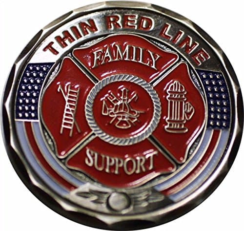 Thin Red Line Family Support Firefighter Prayer Challenge Coin-Each