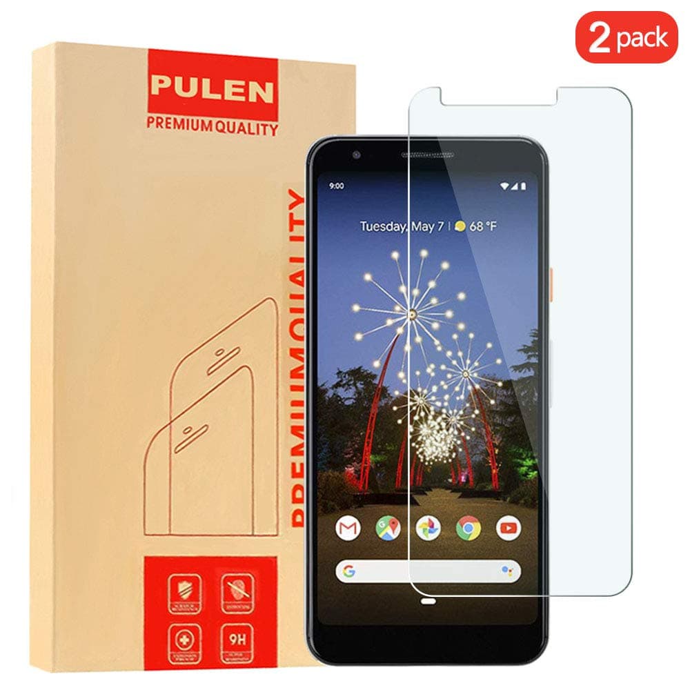 PULEN Google Pixel 3A XL Screen Protector, Premium Quality Tempered Glass Protective Film, 9H Hardness/Scratch Resist / Bubble-free for Google Pixel 3A XL [2 pack]