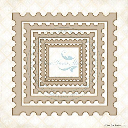 Blue Fern Studio Chipboard Postage Frames