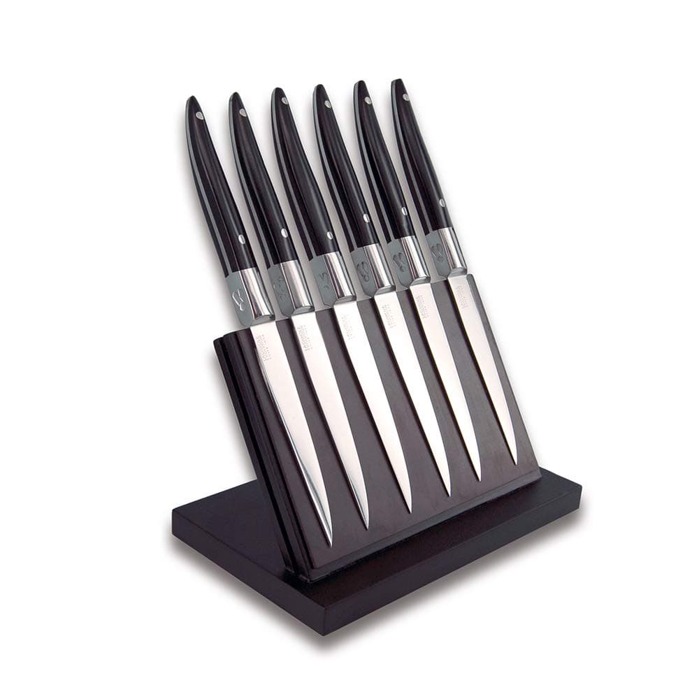 Laguiole Evolution Expression Steak Knives with Forged Bolster and Handle, Set of 6