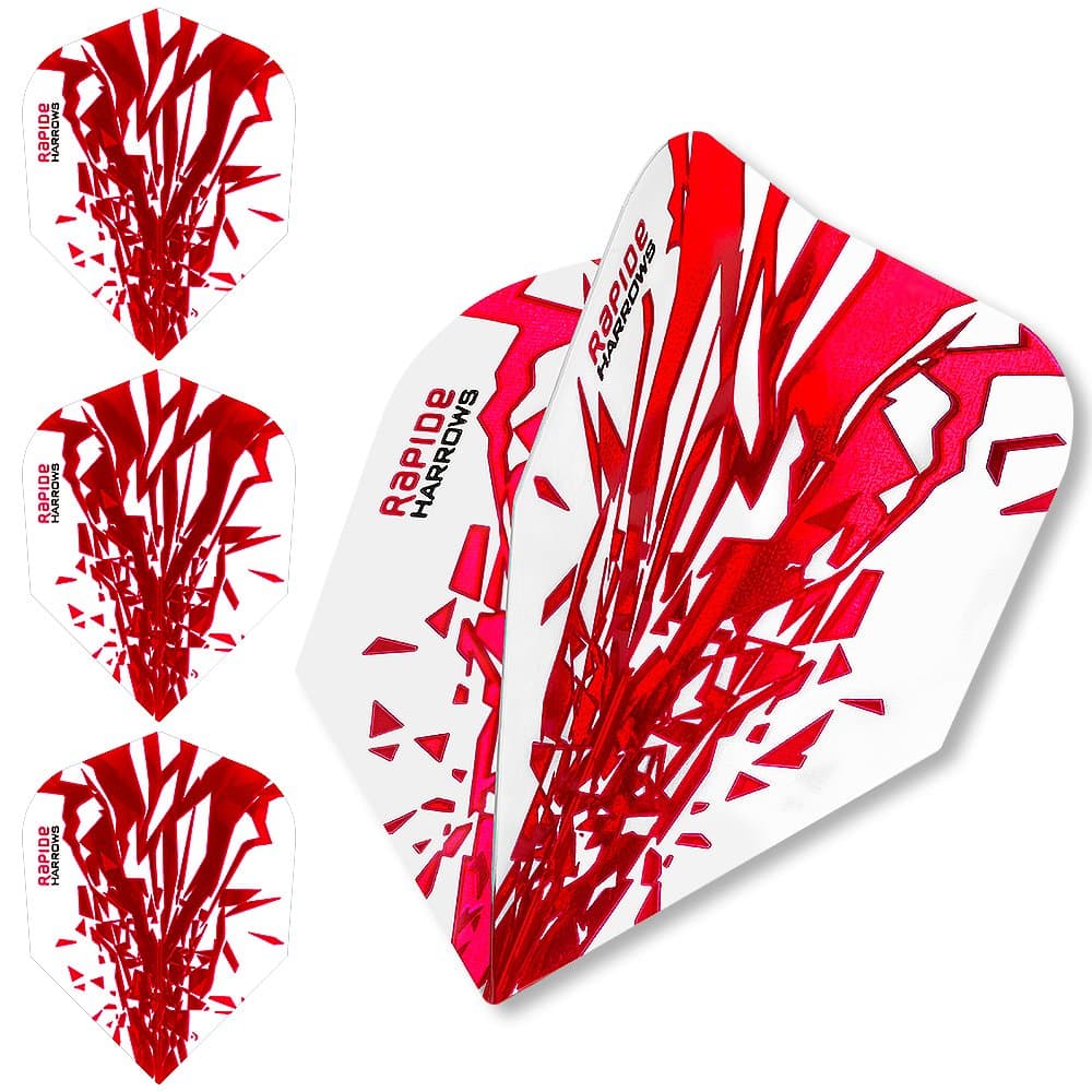Darts Corner Harrows Rapide Dart Flights - 100 Micron - Std Red - 1 set (3) Curvy Ballpen
