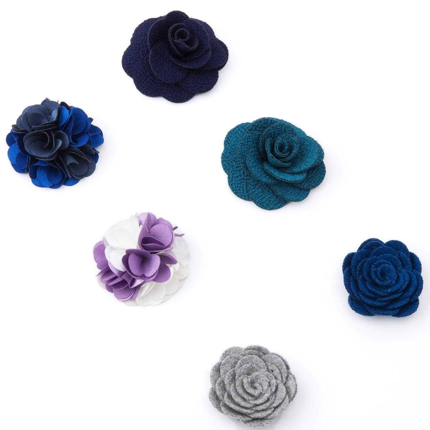 Lapel Pin Magnetic Back- 6 Piece per Pack Set-for Suit- Accessories Gift Set-Handmade Flower-Strongest Magnet