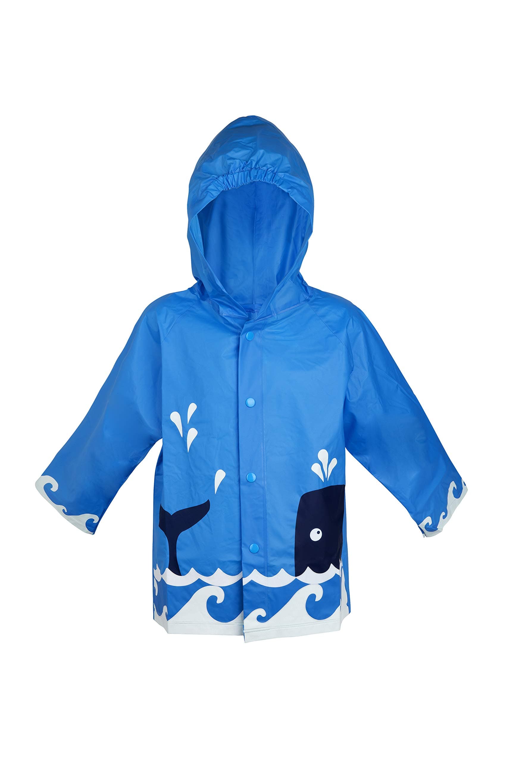Gift Junction Colour Changing Whale Raincoat Sizes 2-8 yr Summer Jacket Waterproof Lightweight (6-8 Years) Blue