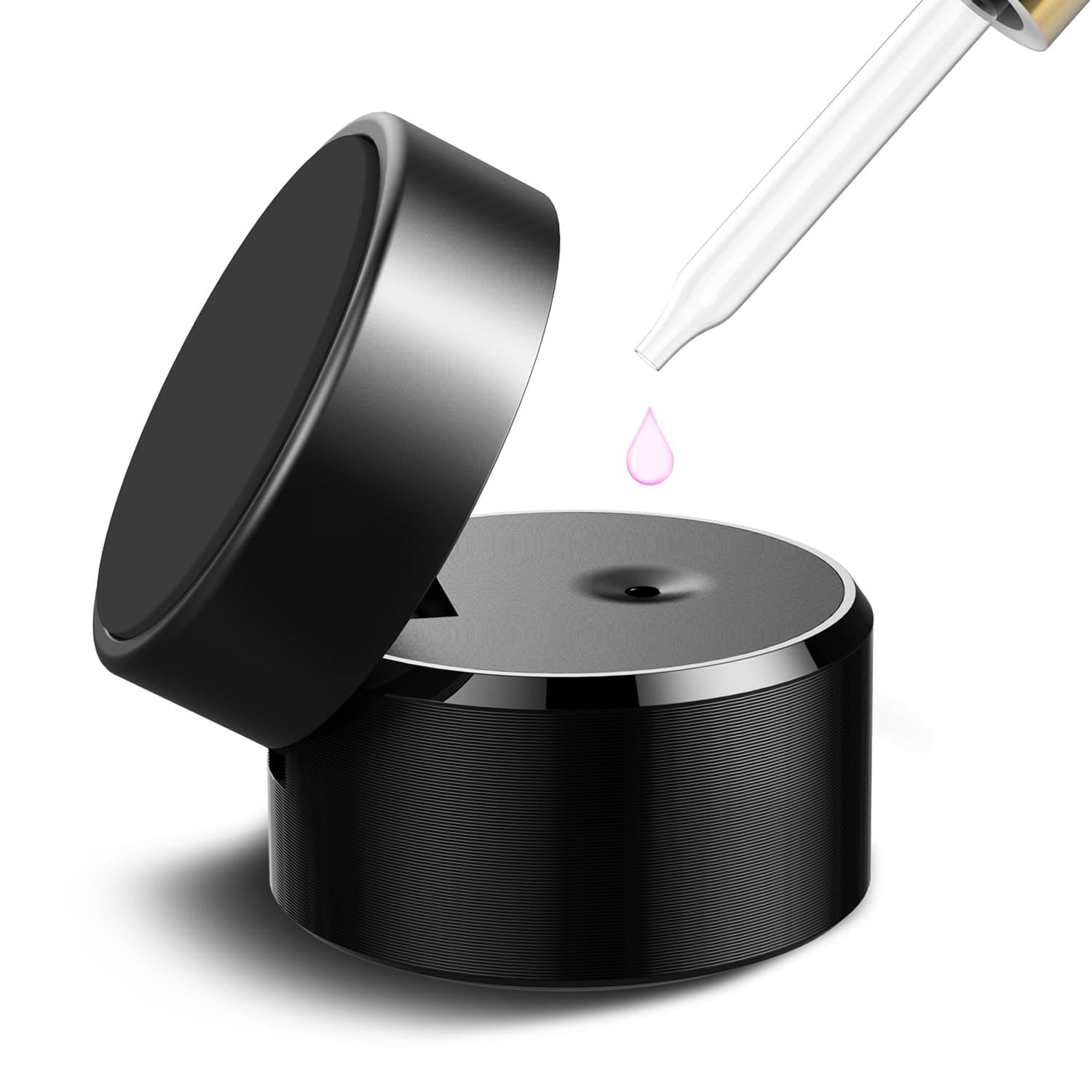 2-in-1 Car Phone Mount & Oil Diffuser, [Gift Choice] ICHECKEY Patented Universal Stick on Dashboard Magnetic Car Cell Phone Stand Holder with Built-in Perfume Essential Oil Refill Chamber – Black