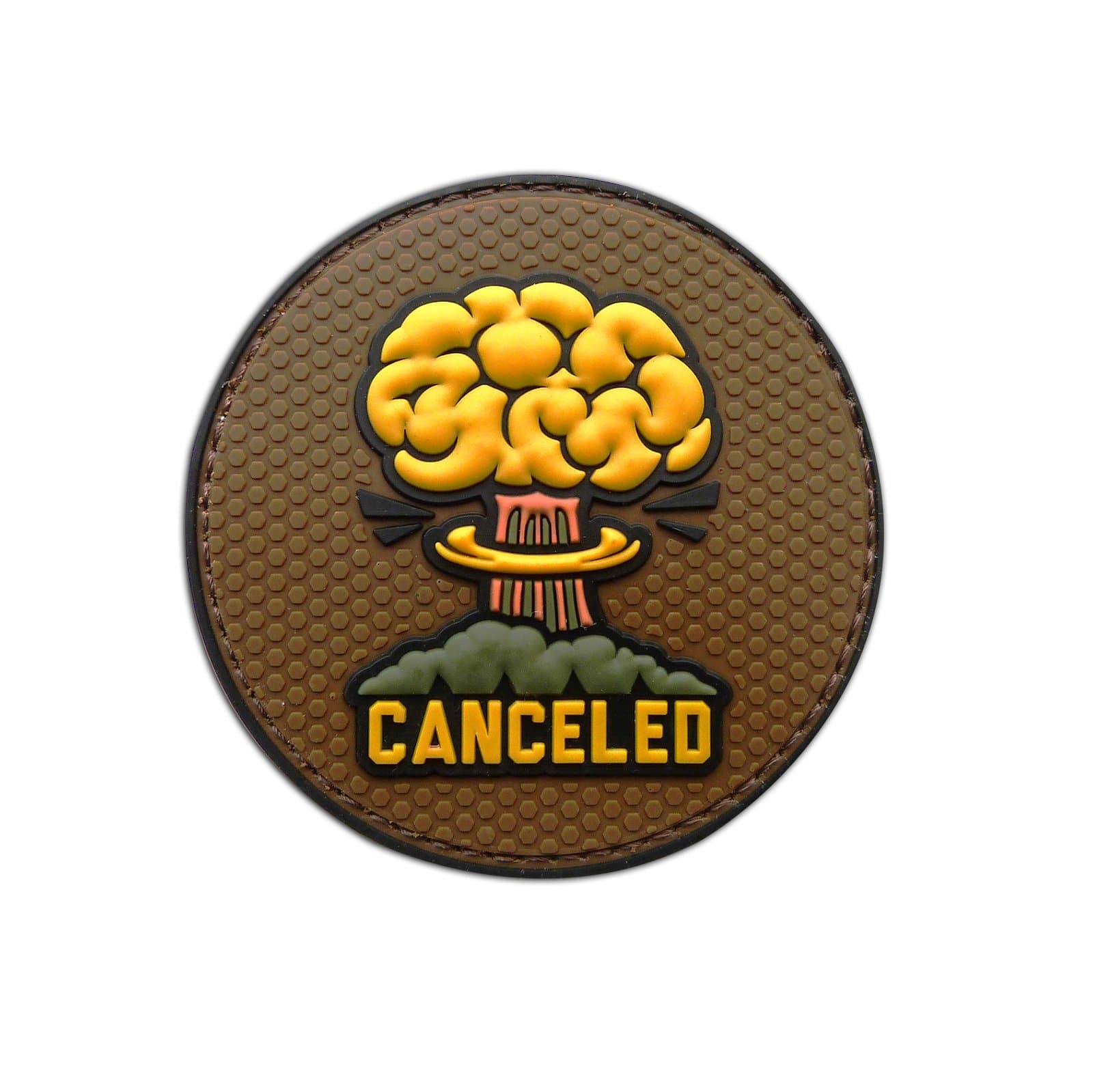 Apocalypse Canceled Atom Bomb Morale Patch with Velcro Game Over badge
