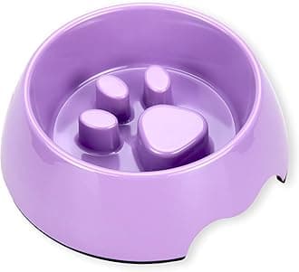 Payxuan Dog Bowl Slow Feeding Anti Gulp Anti Skid,Purple