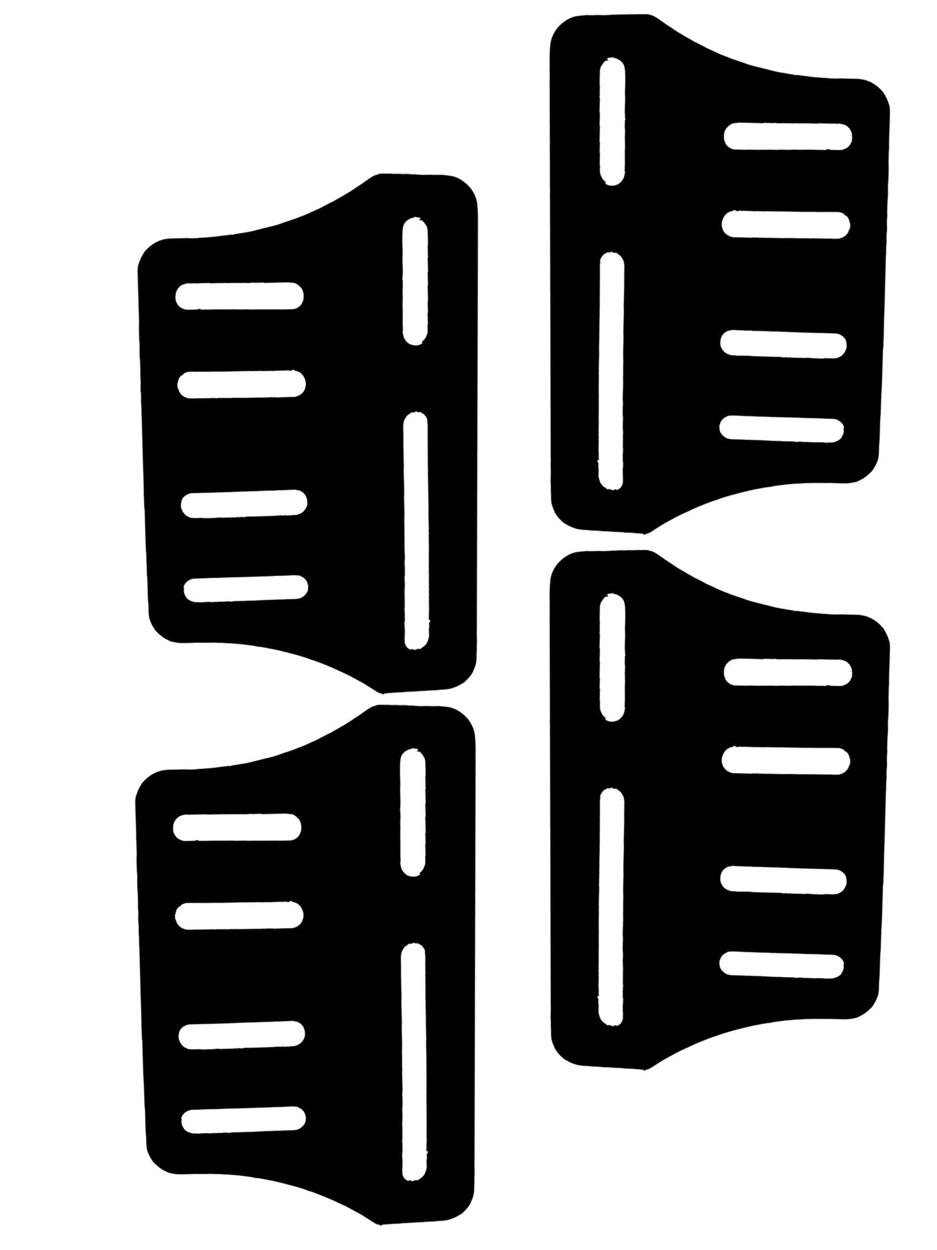 Modi-Plate Bed Frame Adapter / Connector, Heavy Duty Bed Frame Modification to Connect Headboard Footboard, Steel Bracket 4 PC Set