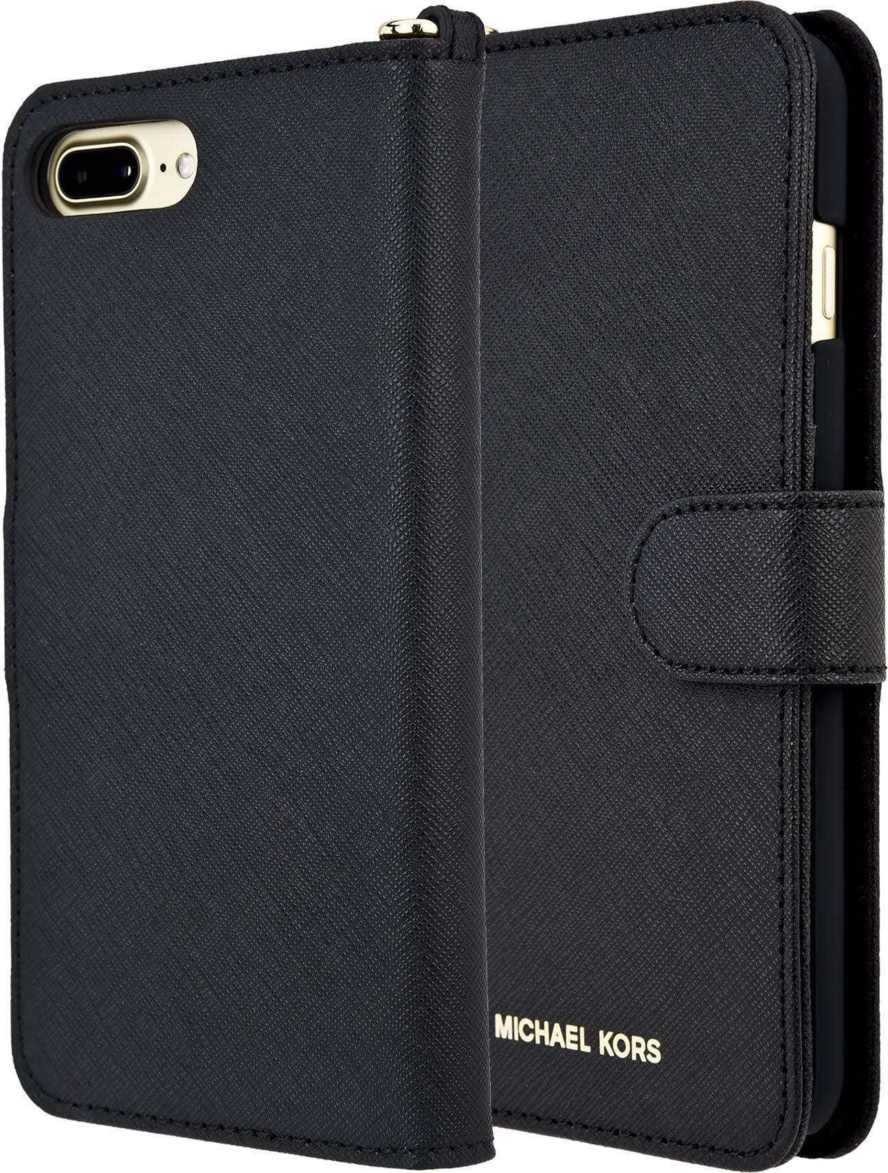 Michael Kors Saffiano Leather Folio for AiPhone 8 Plus/7 Plus 5.5 - Black