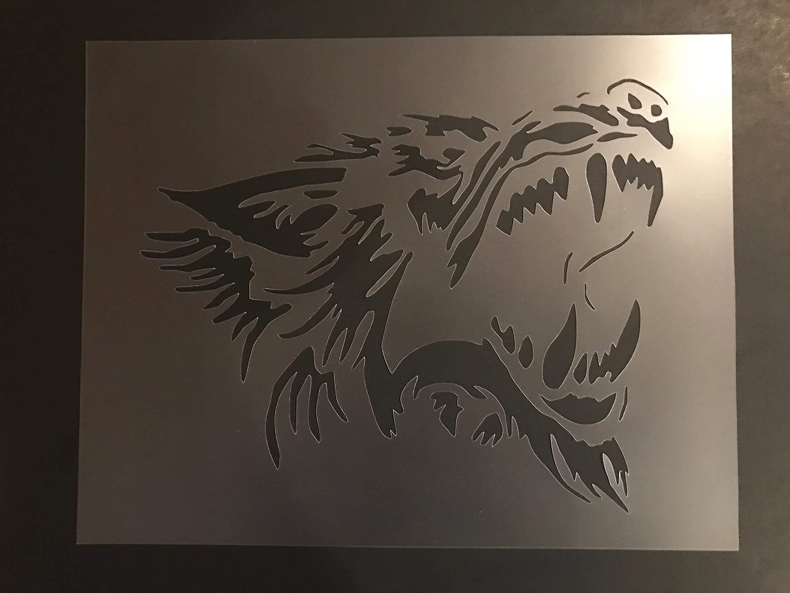 Wolf Stencil #2 Reusable 10 mil Thick 8in x 10.5in sheet