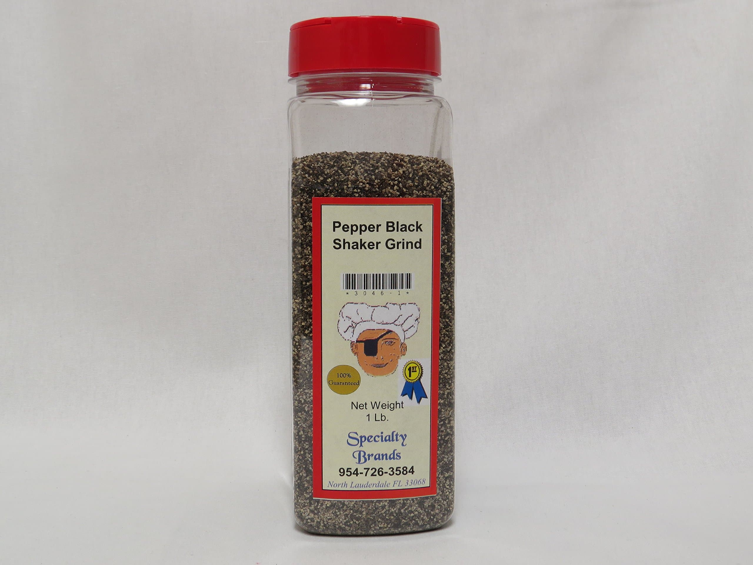 Pepper Black Shaker (18 Mesh) - 1 lb. Jar