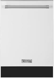 KOSTCH 2 Set - 36 inch 21.6 cu. ft. French Door Refrigerator/Fridge with Ice and Water Dispenser, & Large Capacity 24 inch Top Control Built-In Dishwasher, 47-dBA Ultra-Quiet (White-SS)