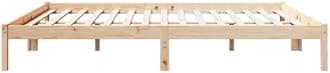 vidaXL Solid Pine Double Bed Frame - Extra Long 180x220 cm, Sturdy Legs, ic Charm, Optimal Mattress Support