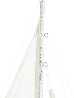 Nautical White Wood Sculpture