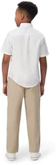 French Toast Boy's Short Sleeve Oxford Shirt (Standard & Husky) Button