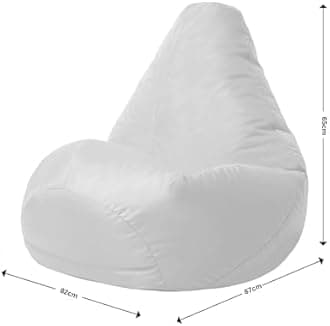 Bean Bag Bazaar High Back Recliner Bean Bag Chair, Red, Indoor Outdoor Beanbag, Water Resistant Fabric, Large Beanbag with Filling Included, Gaming Chair, Outdoor Seating, Garden Furniture