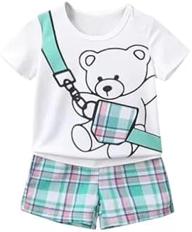 Shyam Sundar T-Shirt and Short Set for Baby Boys Printed Half Sleeves Summer Dress for Kids