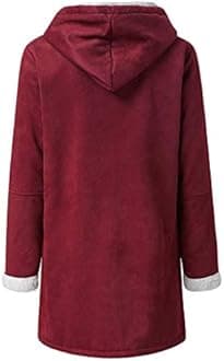 SHAOBGE Womens Plus Size Winter Coats Warm Sherpa Fleece Lined Jackets Hooded Parka Faux Suede Pea Coat Outerwear 2024