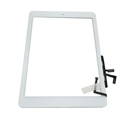 Aiiworld Digitizer Replacement Touch Screen for Ipad Air 1 1st Generation A1474 A1475 A1476, 9.7" Touch Panel Parts with Home Button, Camera Bracket, Adhesive Pre-Installed (White)