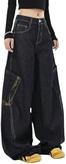 Baggy Jeans for Woman Men High Waisted Barrel Leg Jeans Y2K Casual Loose Denim Pants Grunge Clothes