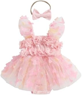 Newborn Baby Girl Romper Dress Infant Sleeveless Lace Floral Romper Bodysuit Baby Girl Summer Clothes Outfits