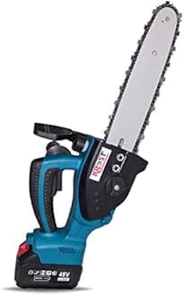 KROST 48V 10" Cordless Chainsaw, Brushless Motor Cordless Portable Chainsaw, Pruning Shears Chainsaw for Tree Branch Wood Cutting(Not recommended for professional usage)