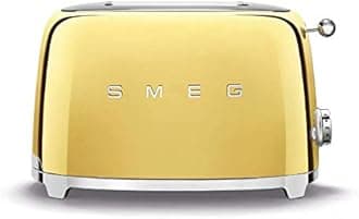 Smeg TSF01GOUK 2 Slice Toaster, Extra Wide Slots, 3 Pre-Set Options, 950W, Gold