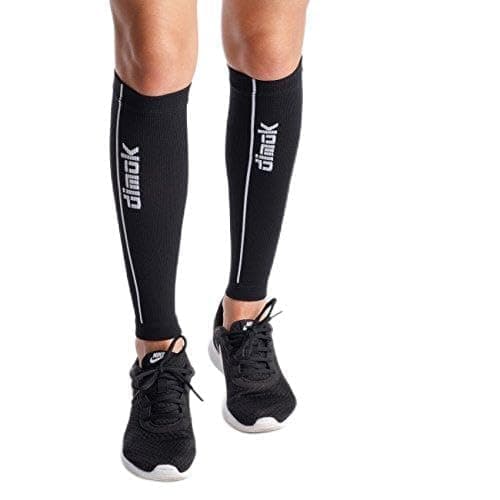 dimokCalf Compression Sleeves Pair - Leg Compression Socks for Calves Running Women Men - Best for Shin Splint Muscle Pain Better Circulation
