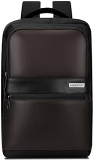 Lavie Sport 45cm Armour 24 Litres Laptop Backpack with Trolley Sleeve For Men & Women | Premium Vegan Leather Office Travel Backpack | Upto 14" Notebook/Macbook Compatible