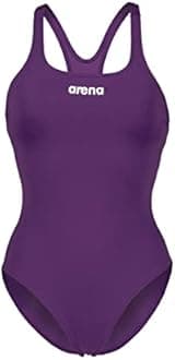arena Solid Swim Pro Team One Piece Swimsuit for Women, Quick-Drying, Sporty Swimwear Made from Arena MaxLife Eco Fabric with Maximum Chlorine Resistance and 50+ UV Protection