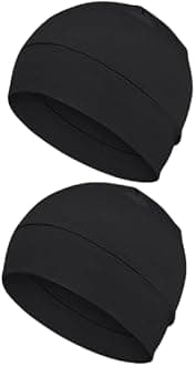PAROPKAR Cotton Blend Skull Caps, Lightweight Breathable Skull Beanie Sleep Cap Helmet Liner for Men Women