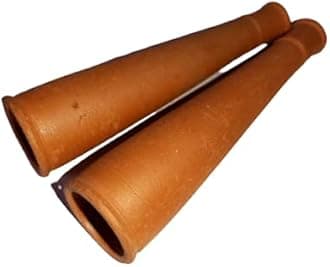 Turtuls Group Deshi Handmade Clay chilam for Smoking (Set of-2)