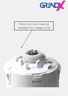 GRINDX Prime unbreakable transparent frootmix Jar 1750 ml compatible with all sujata 900 watt all models namely Powermatic plus,Powermatic Maxima,Multimix,Dynamix Supermix and polycarbonate frootmix.