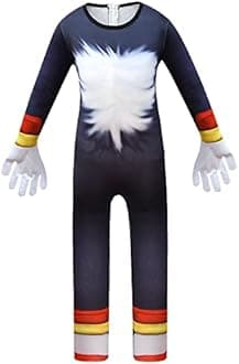 Boys Sonic The Hedgehog Classic Childs Cosplay Costume Kids Game Fancy Dress Girls Jumpsuit