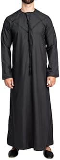 RAHMA Mens Emarati Thobe, Kandura, Traditional Dishdasha, Hand Stitched in Premium Fabric