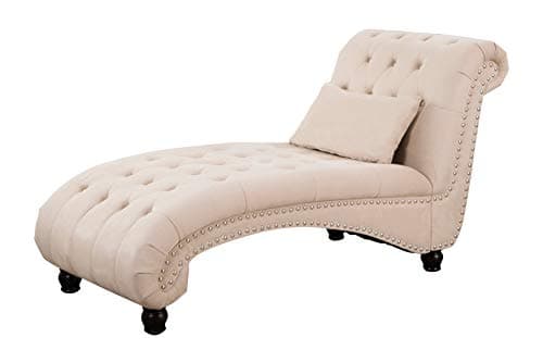 Foam Button Tufted Exquisite Oversized Chaise Lounge Chair