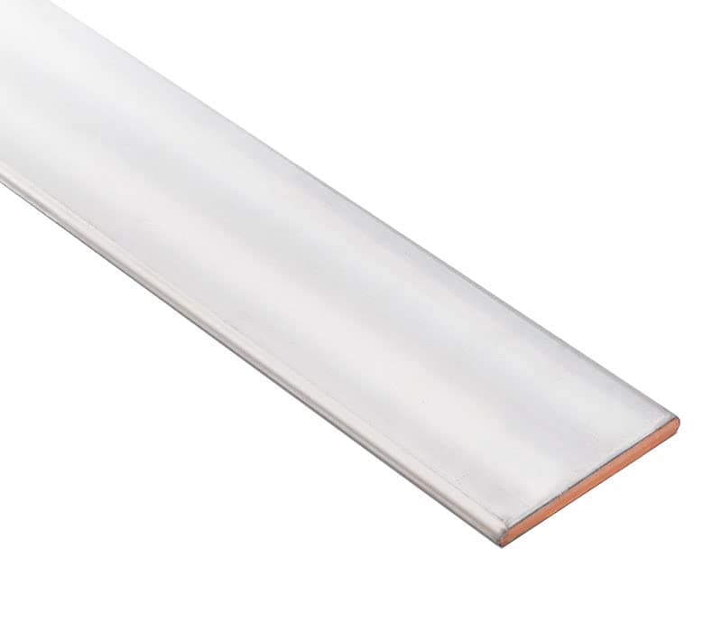 TEN-HIGH Tin-Plated Copper Bar Flat Copper Busbar Electrical Copper Buses, 8mm x 60mm x 1000mm,for Large Current Conducting