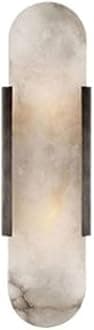 19.7" Mid Century Natural Alabaster Wall Sconces Wall Lighting Bathroom Vanity Light Fixtures Marble Wall Light White Stone Glass Modern Wall Mount Lamp for Bedroom Living Room Hallway